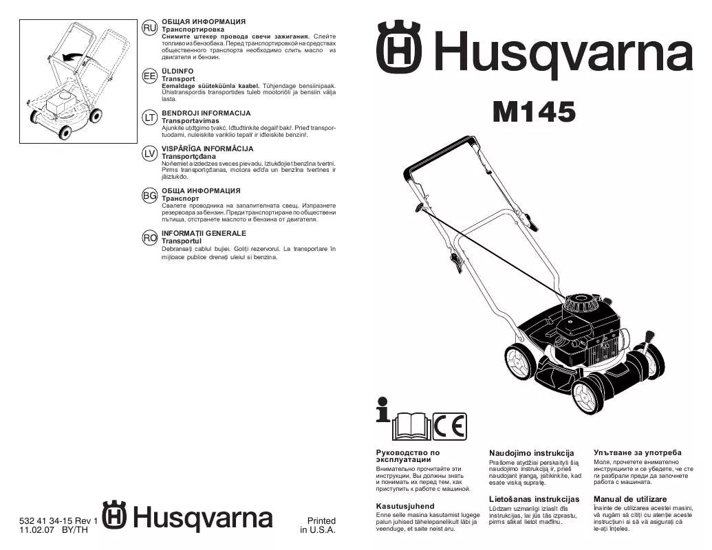 Mode d'emploi HUSQVARNA M145