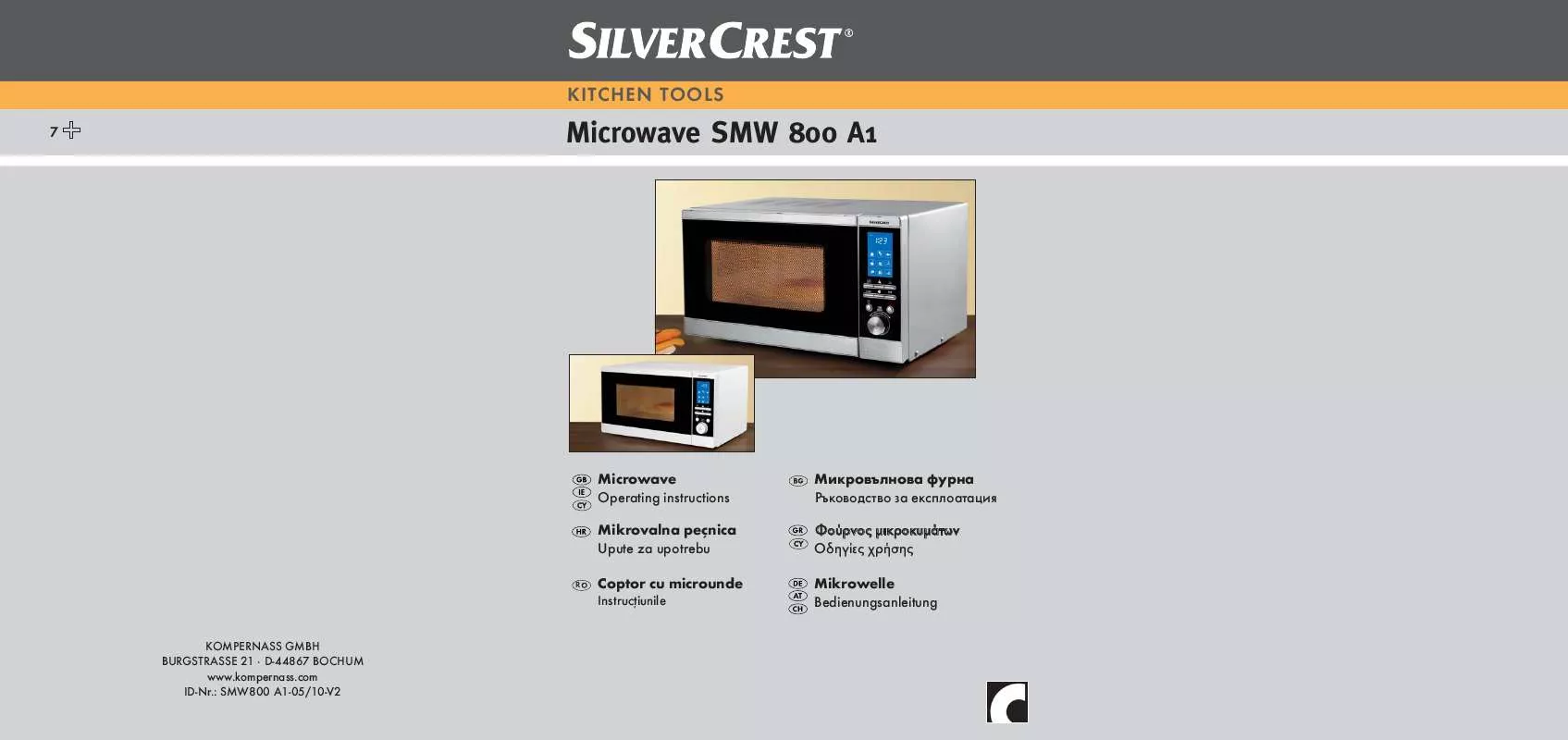 Mode d'emploi SILVERCREST SMW 800 A1