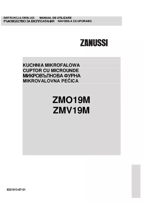 Mode d'emploi ZANUSSI ZMV19M
