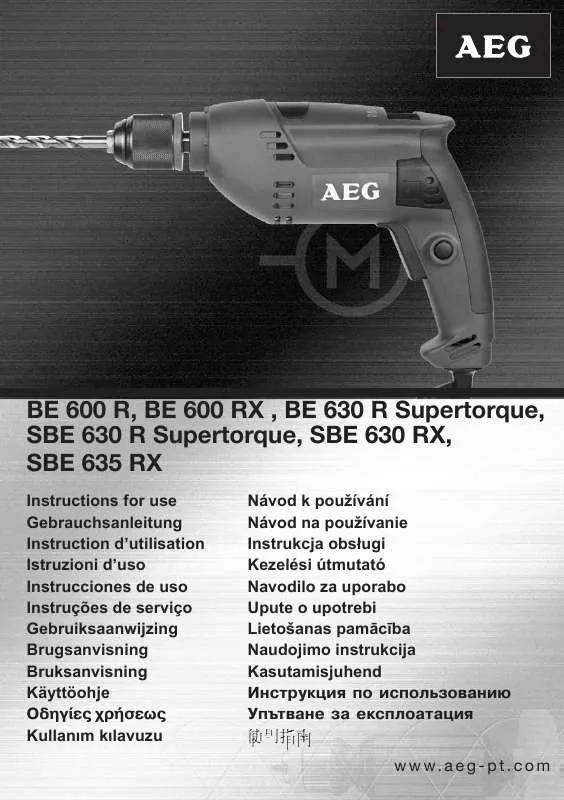 Mode d'emploi AEG BE 600 R