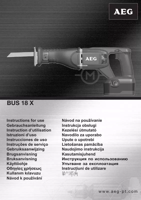 Mode d'emploi AEG BUS 18 X