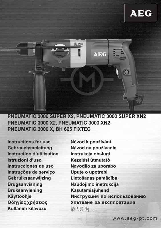 Mode d'emploi AEG PNEUMATIC 3000 SUPER XN2