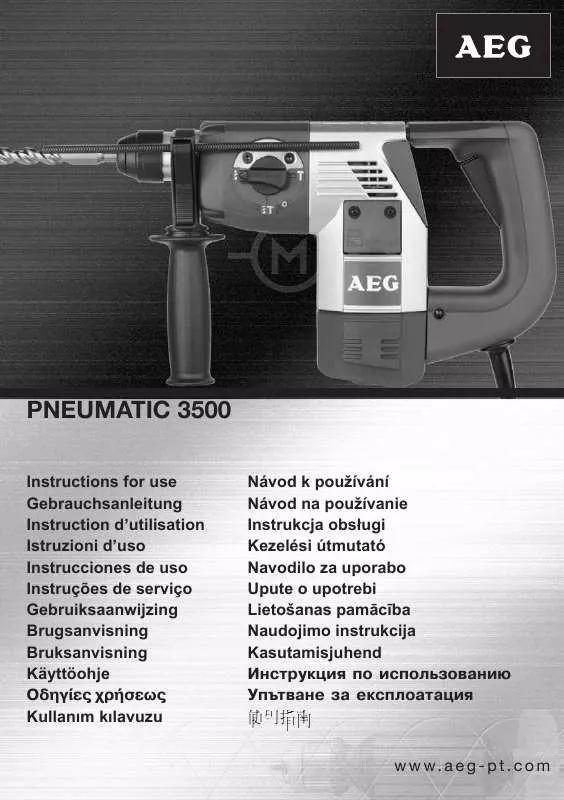 Mode d'emploi AEG PNEUMATIC 3500