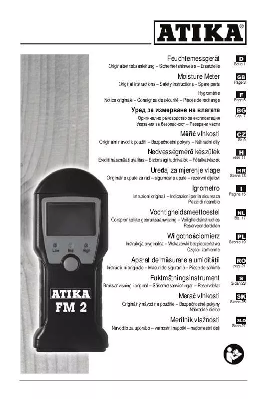 Mode d'emploi ATIKA FM 2