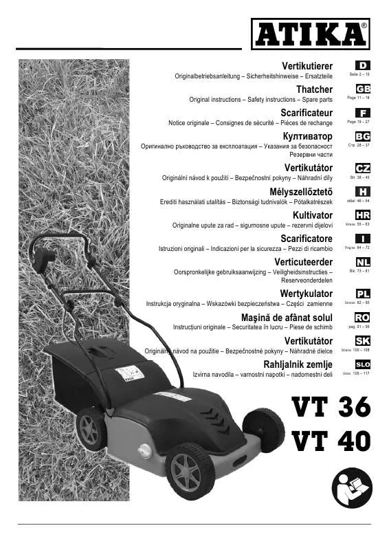 Mode d'emploi ATIKA VT 36