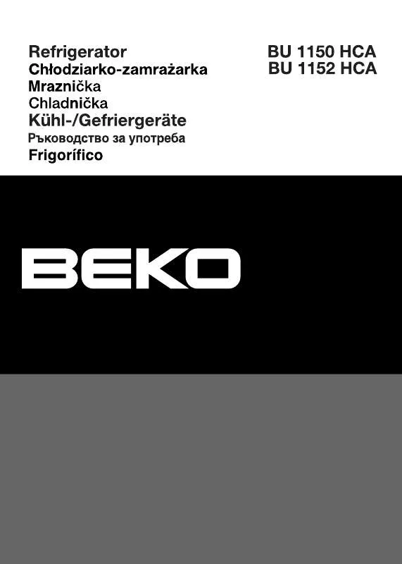 Mode d'emploi BEKO BU 1150 HCA