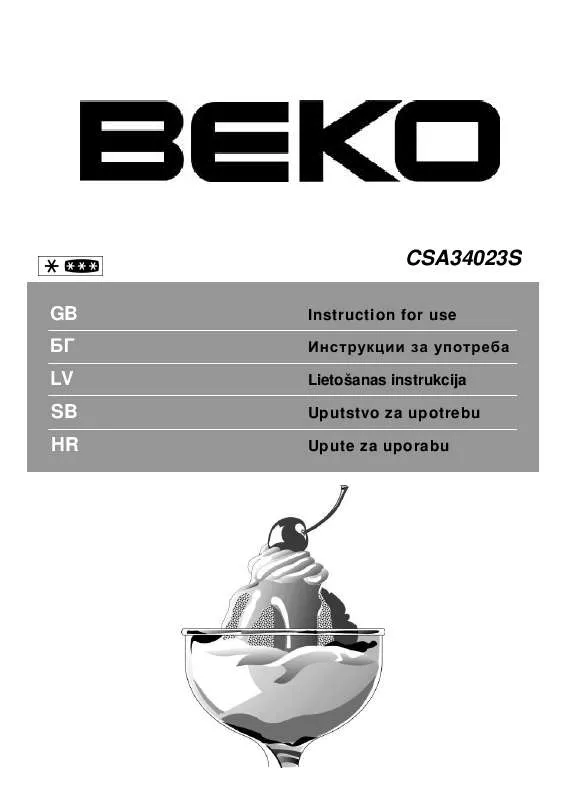 Mode d'emploi BEKO CSA 34023