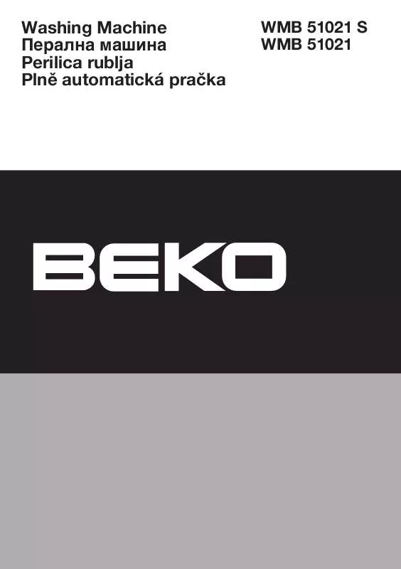 Mode d'emploi BEKO WMB 50821 S