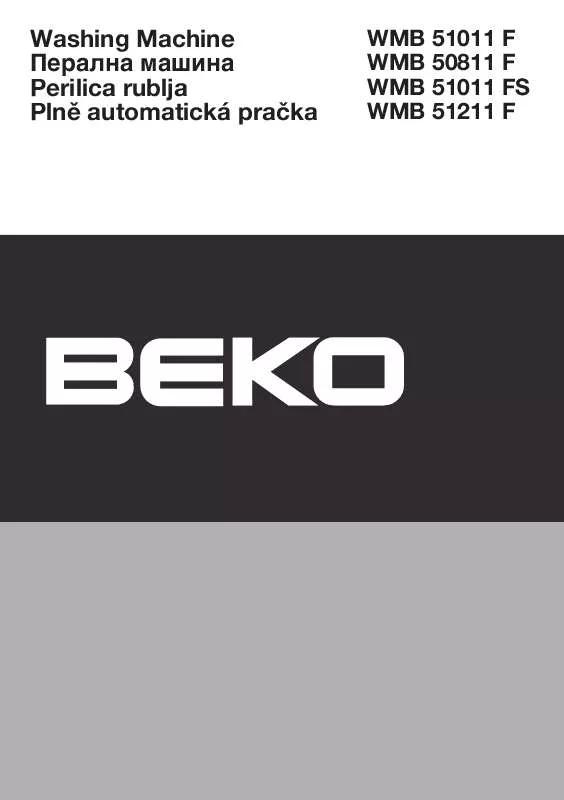 Mode d'emploi BEKO WMB 51211 F