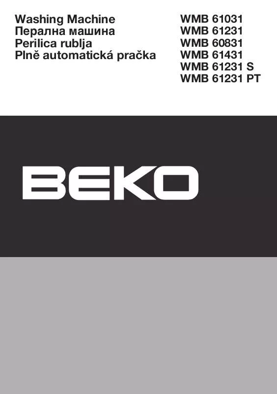 Mode d'emploi BEKO WMB 61431