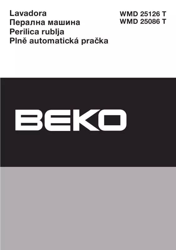 Mode d'emploi BEKO WMD 25086 T