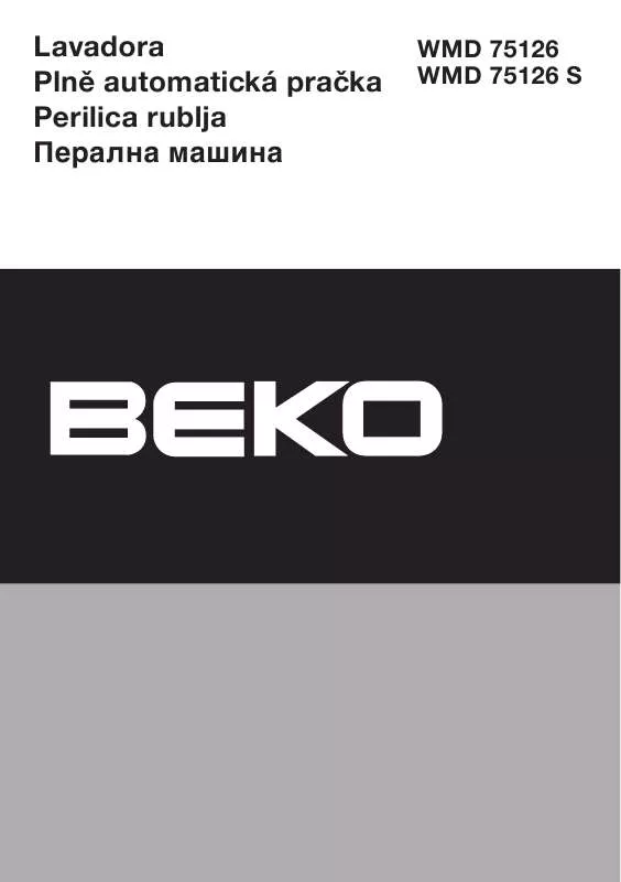 Mode d'emploi BEKO WMD 75126 S