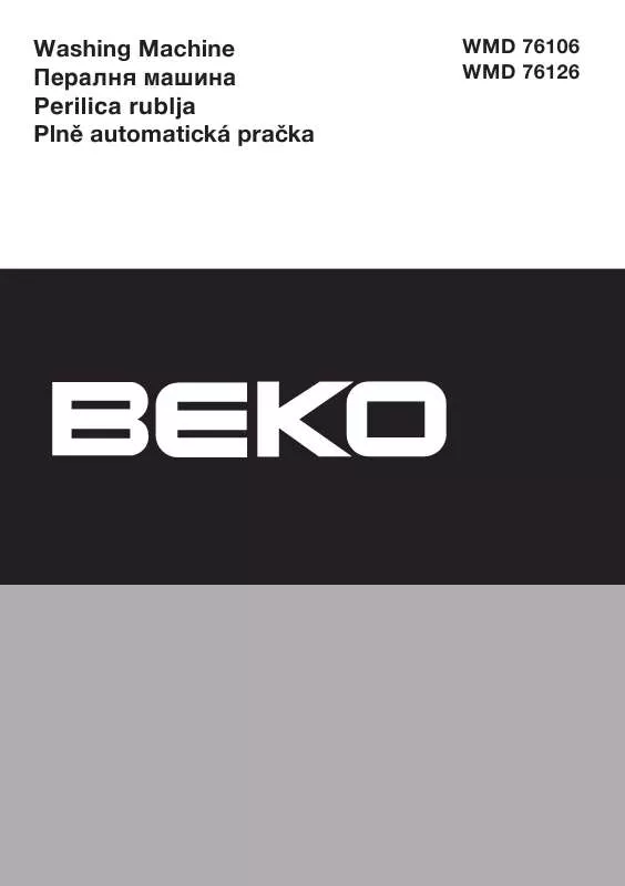 Mode d'emploi BEKO WMD 76126