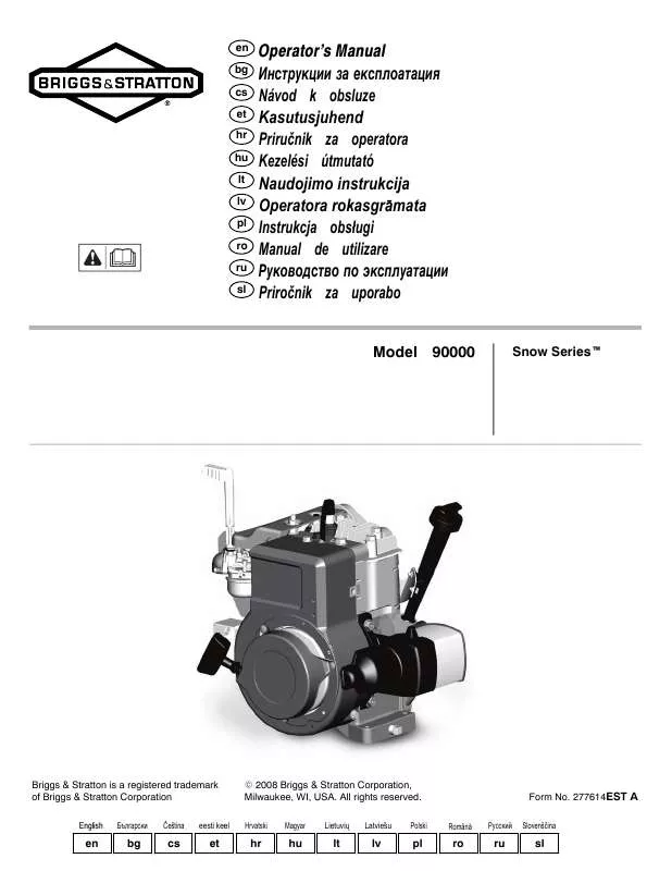 Mode d'emploi BRIGGS & STRATTON 9A400