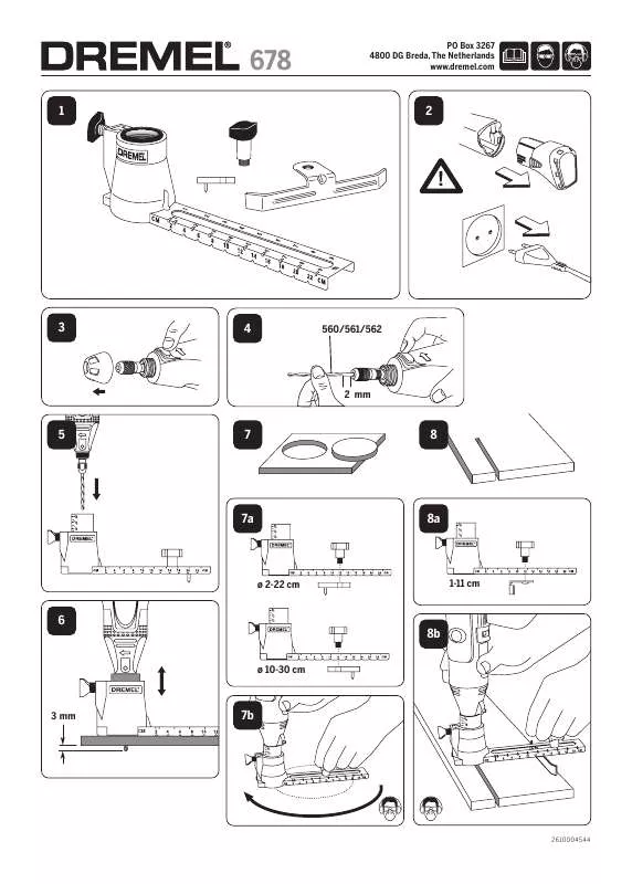 Mode d'emploi DREMEL 678 LINE CIRCLE CUTTER