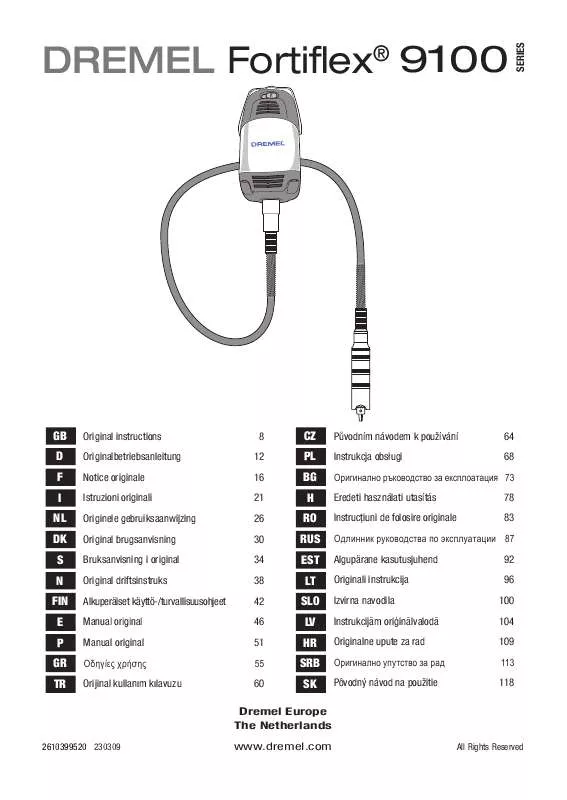 Mode d'emploi DREMEL FORTIFLEX 9100 SERIES