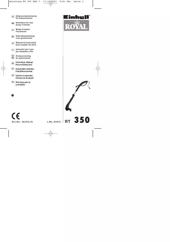 Mode d'emploi EINHELL RT 350