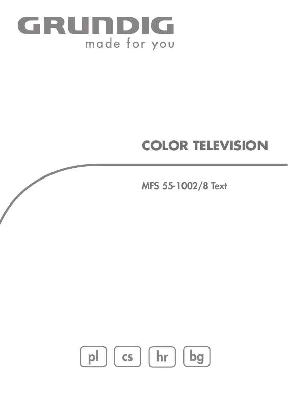 Mode d'emploi GRUNDIG MFS 55-1002/8 TEXT