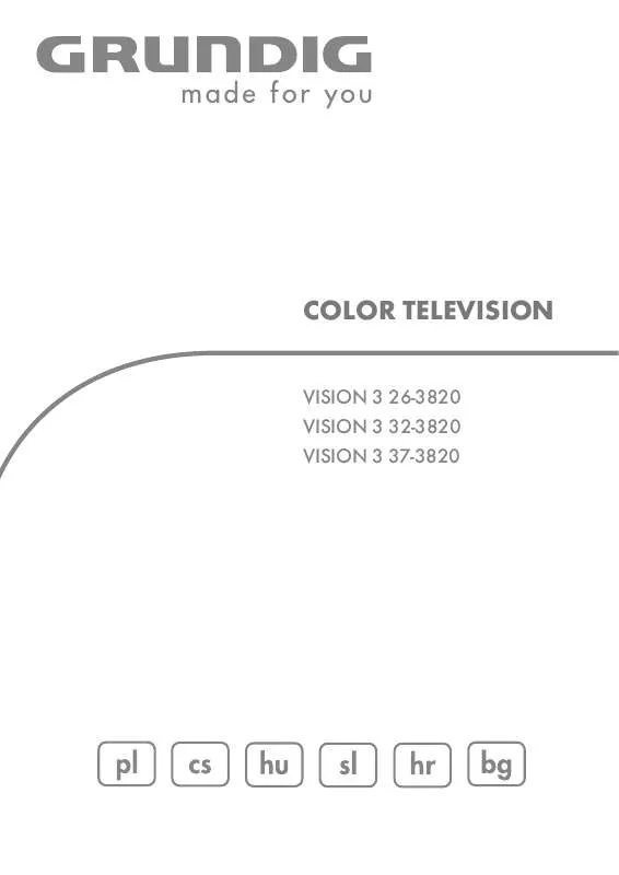 Mode d'emploi GRUNDIG VISION 3 32-3820