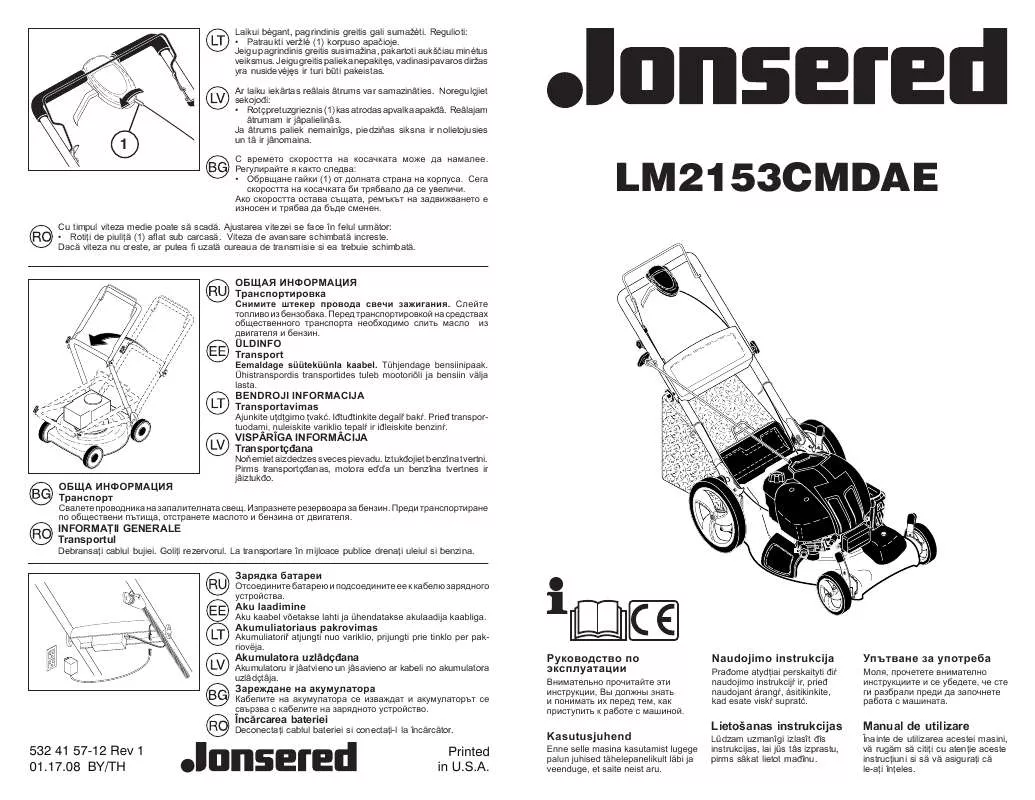 Mode d'emploi JONSERED LM 2153 CMDAE