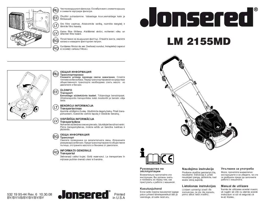 Mode d'emploi JONSERED LM 2155 MD