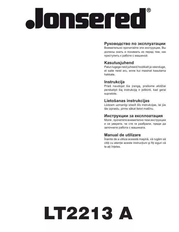 Mode d'emploi JONSERED LT 2213 A