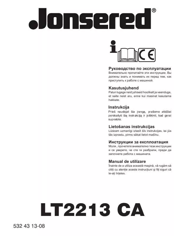 Mode d'emploi JONSERED LT 2213 CA