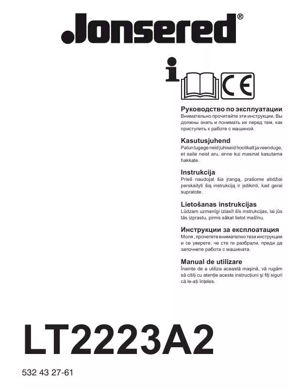 Mode d'emploi JONSERED LT 2223 A2