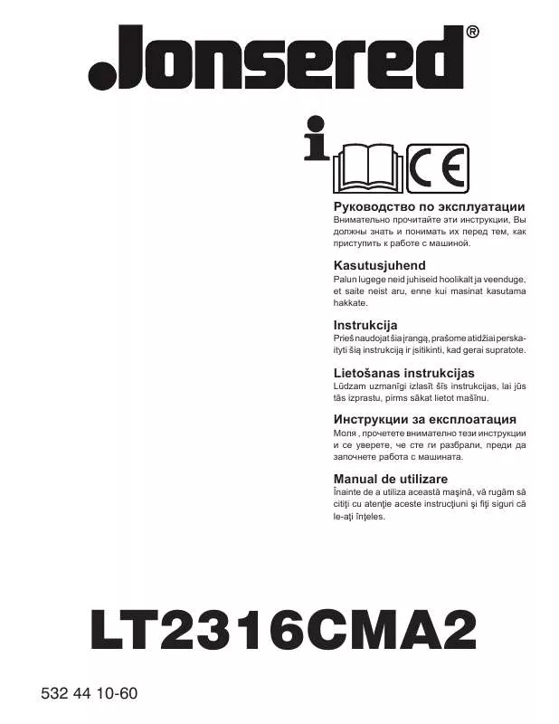 Mode d'emploi JONSERED LT 2316 CMA2