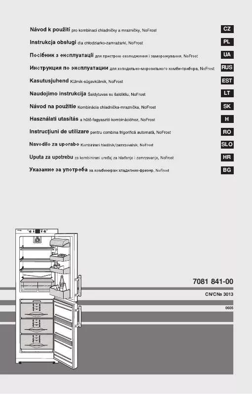 Mode d'emploi LIEBHERR CN 3013