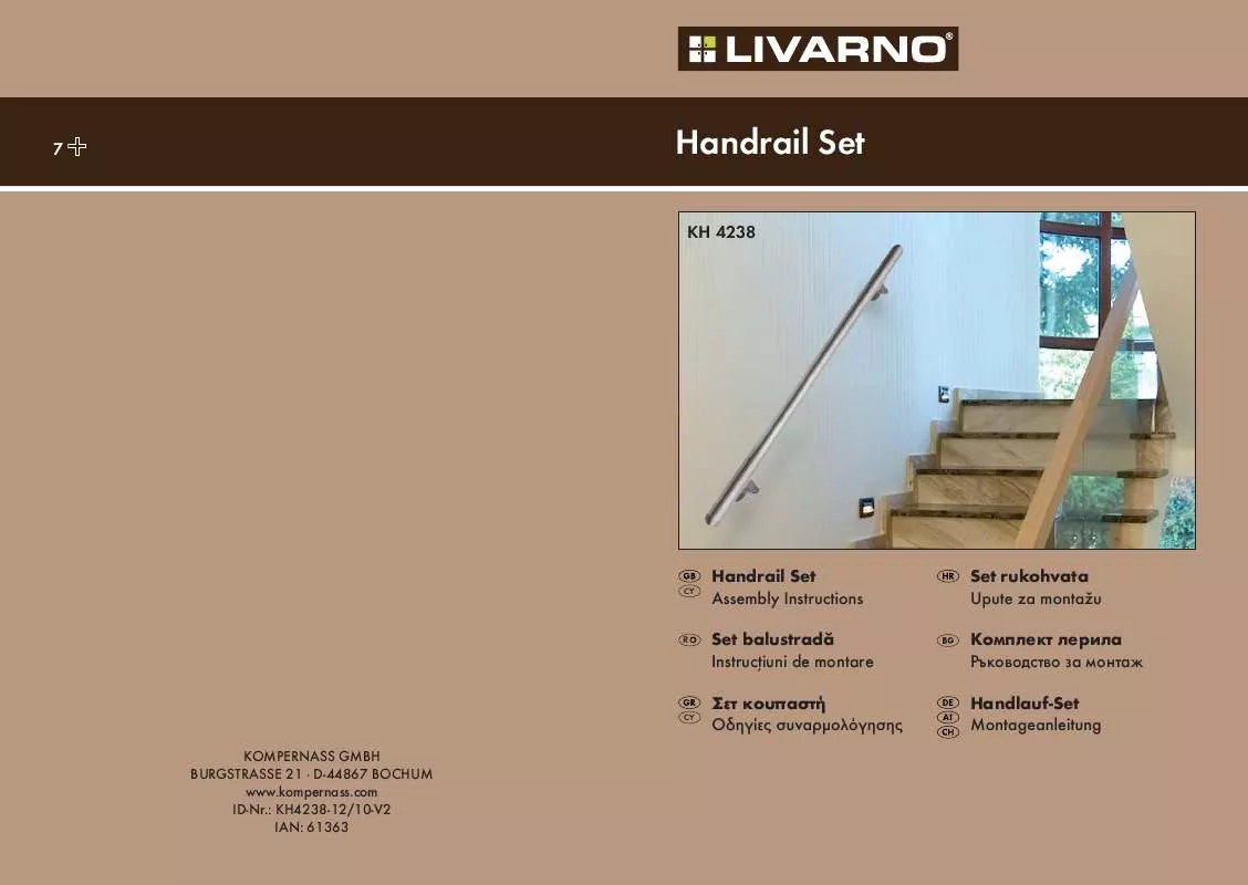 Mode d'emploi LIVARNO KH 4238 HANDRAIL SET