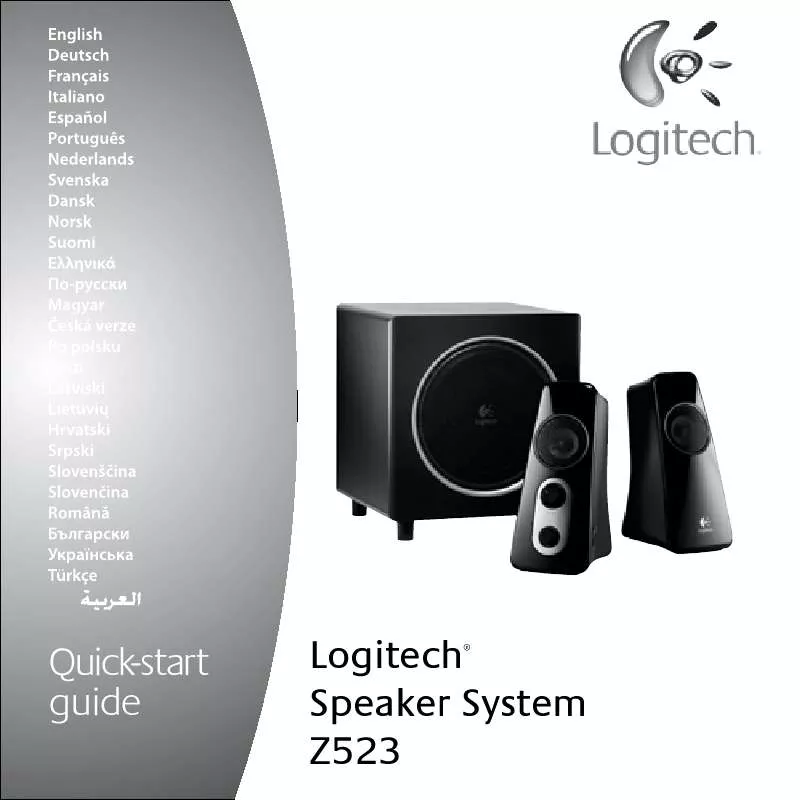 Mode d'emploi LOGITECH Z523