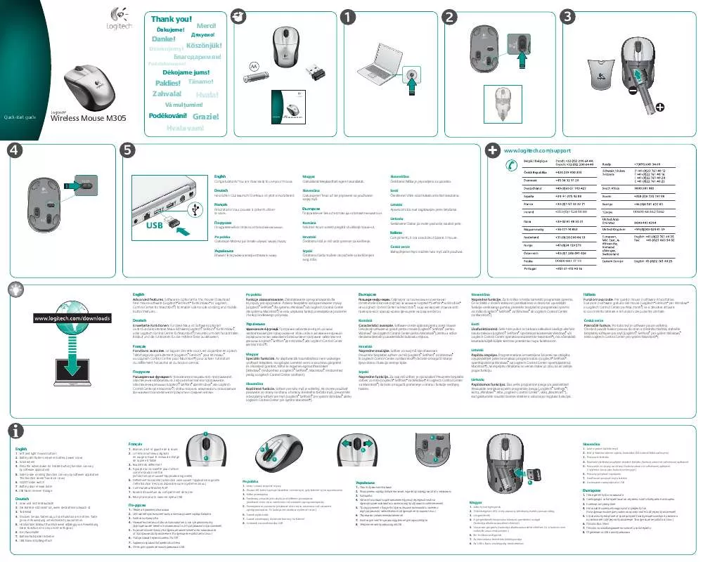 Mode d'emploi LOGITECH M305