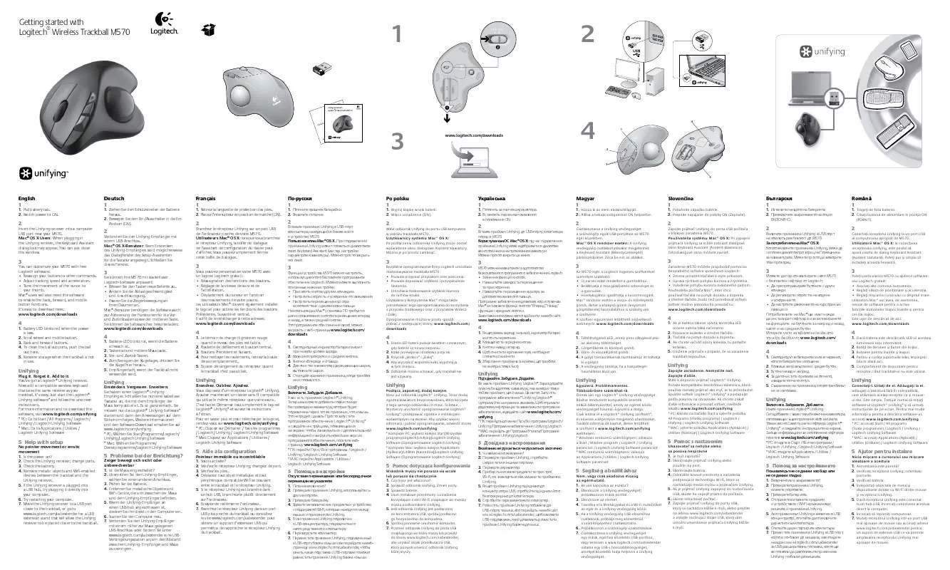 Mode d'emploi LOGITECH M570