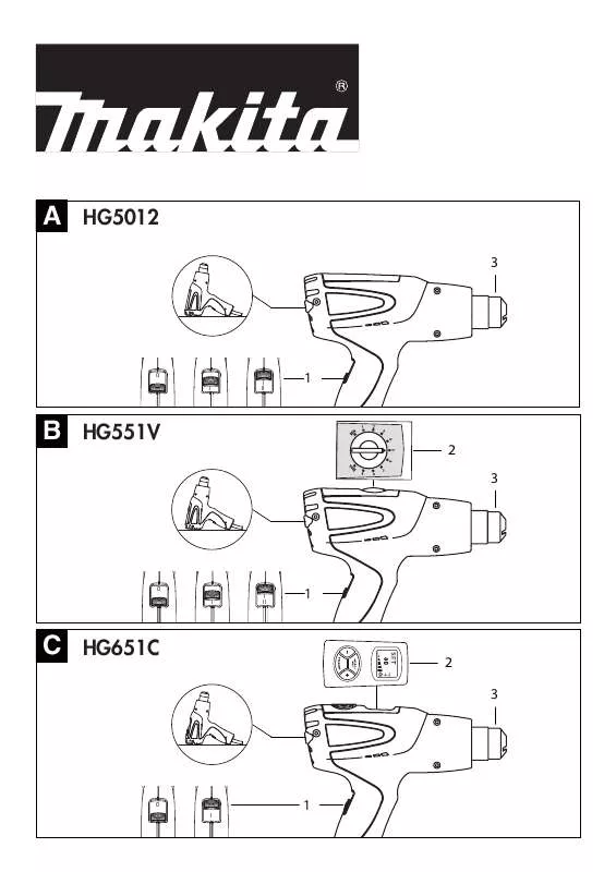 Mode d'emploi MAKITA HG551V