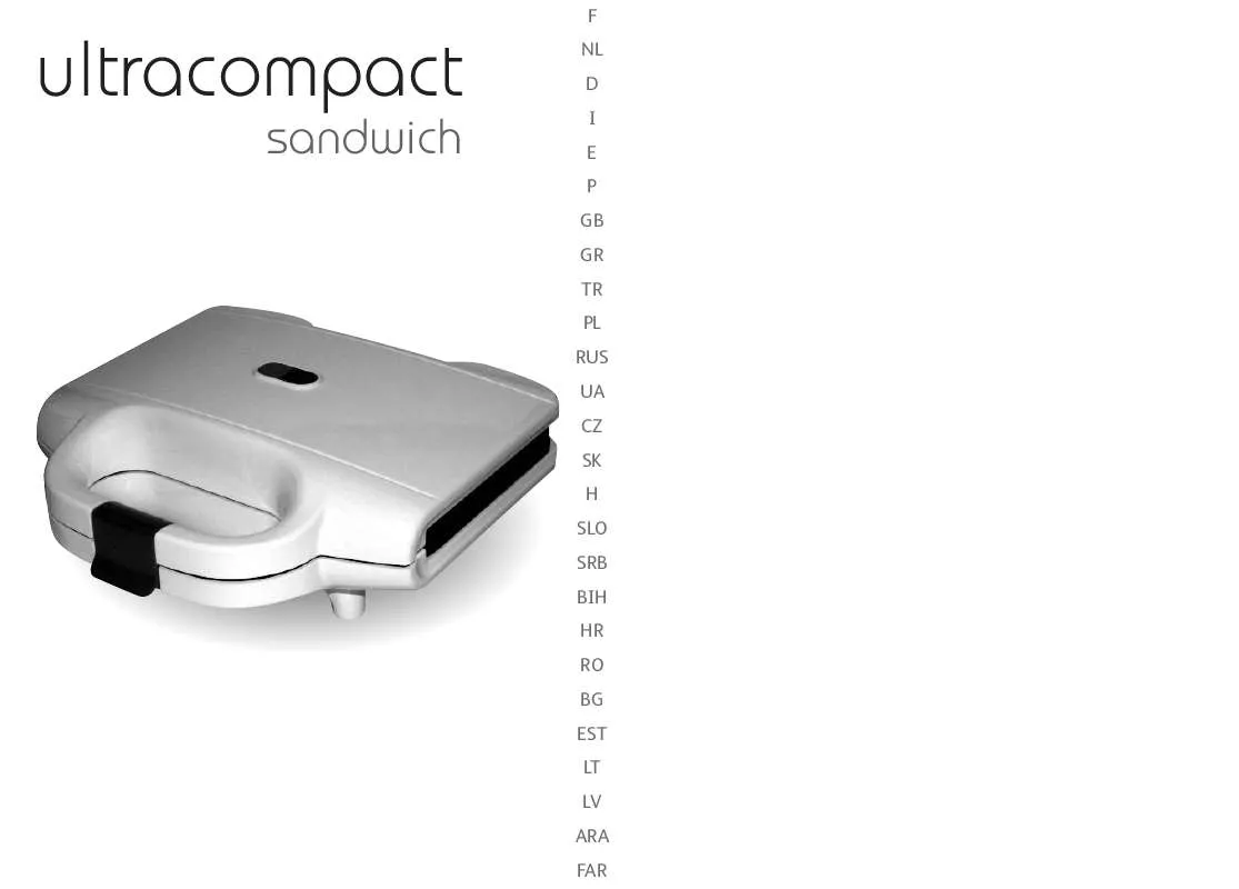 Mode d'emploi MOULINEX ULTRACOMPACT SANDWICH