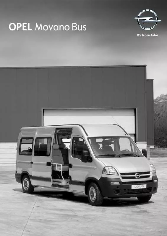 Mode d'emploi OPEL MOVANO BUS