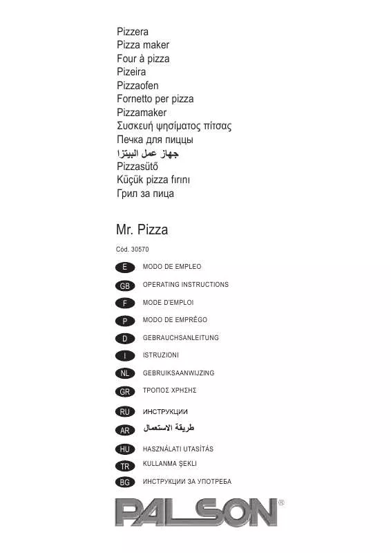 Mode d'emploi PALSON MR PIZZA