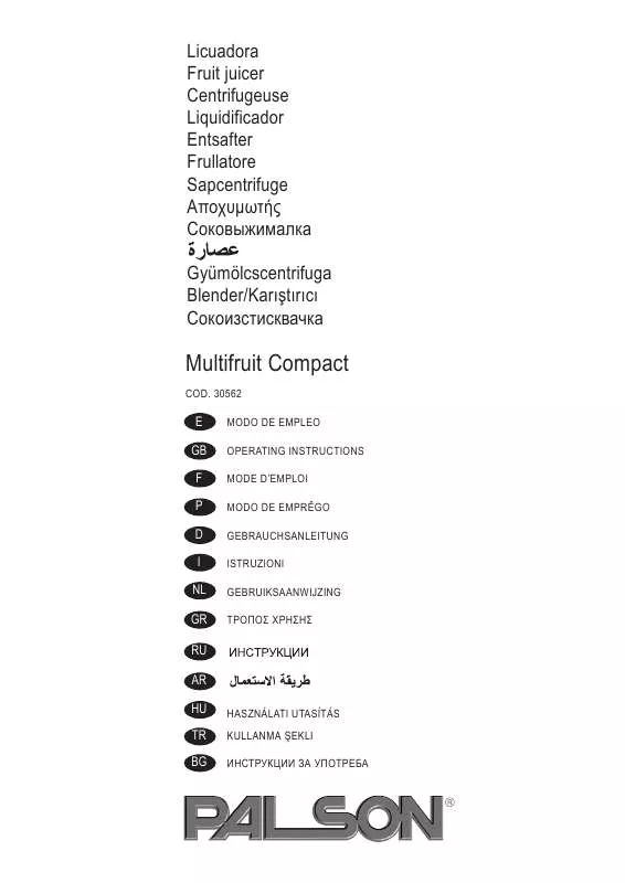 Mode d'emploi PALSON MULTIFRUIT COMPACT