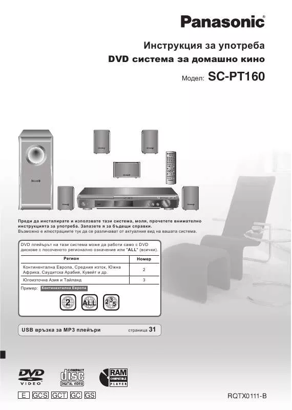 Mode d'emploi PANASONIC SC-PT160