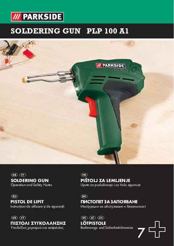 Mode d'emploi PARKSIDE PLP 100 A1 SOLDERING GUN