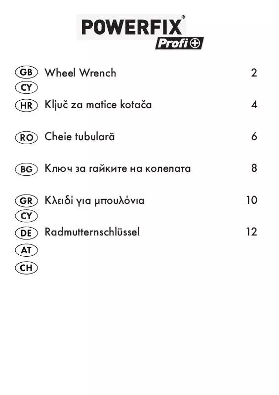 Mode d'emploi POWERFIX KH 4055 WHEEL NUT WRENCH