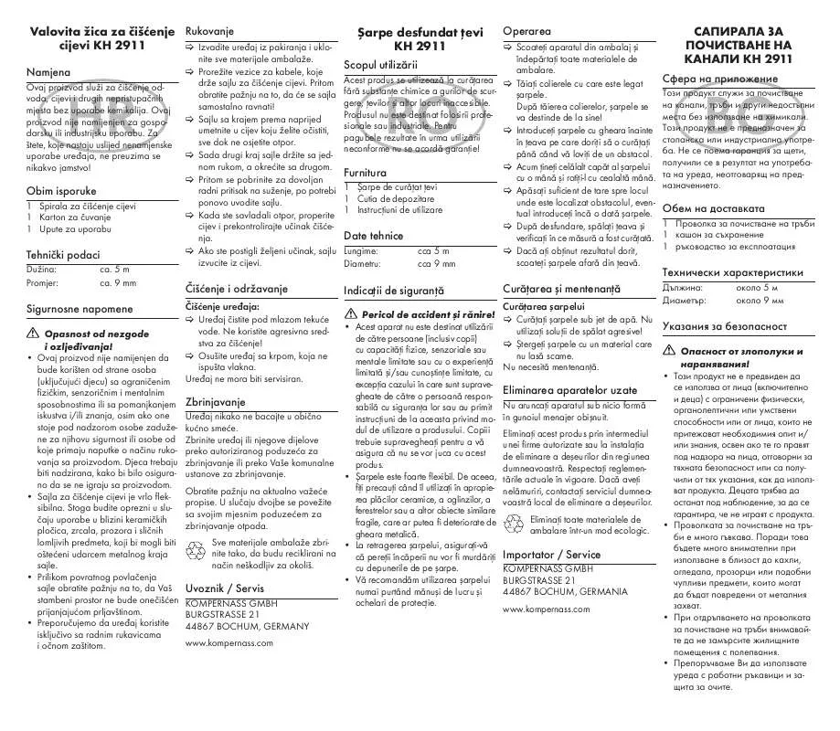 Mode d'emploi POWERFIX KH 2911