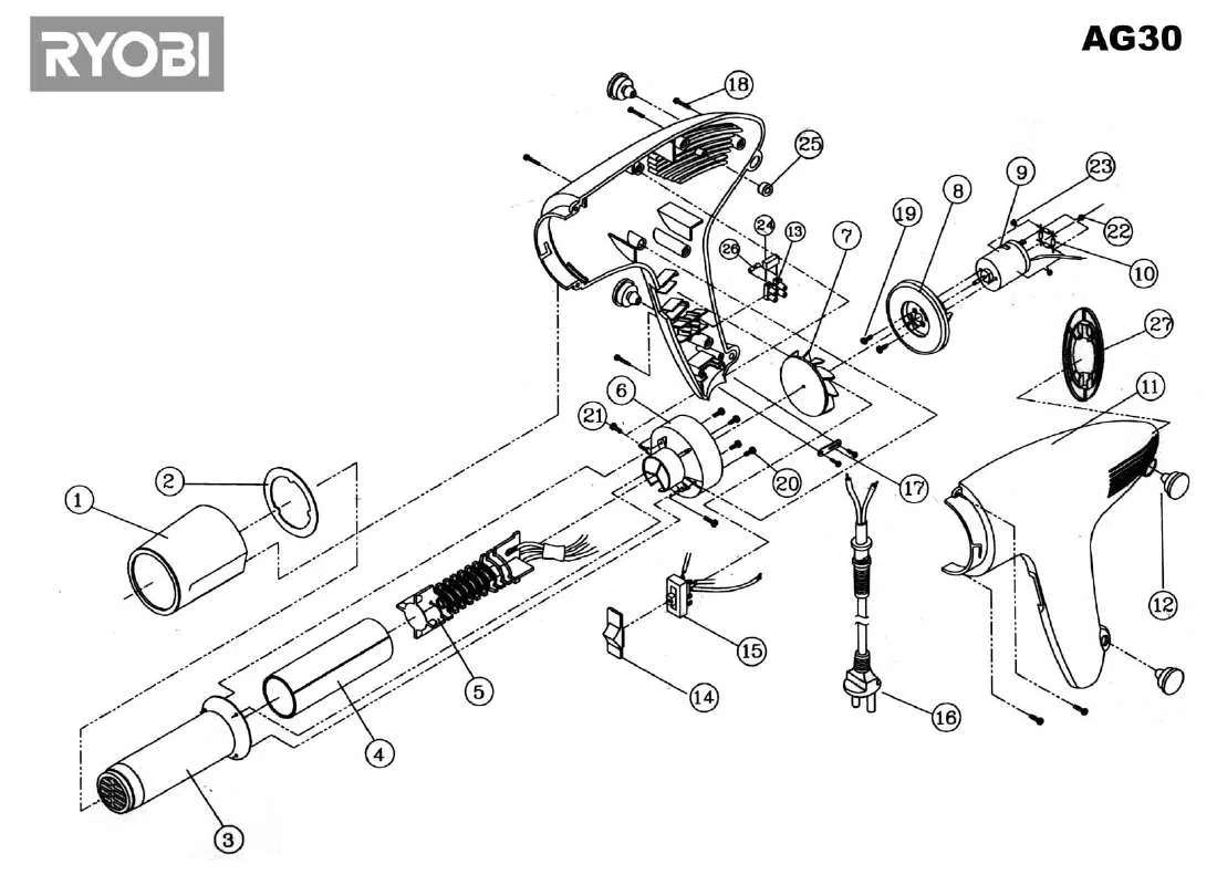 Mode d'emploi RYOBI AG30