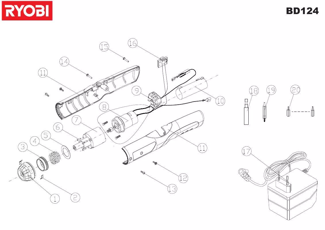 Mode d'emploi RYOBI BD124