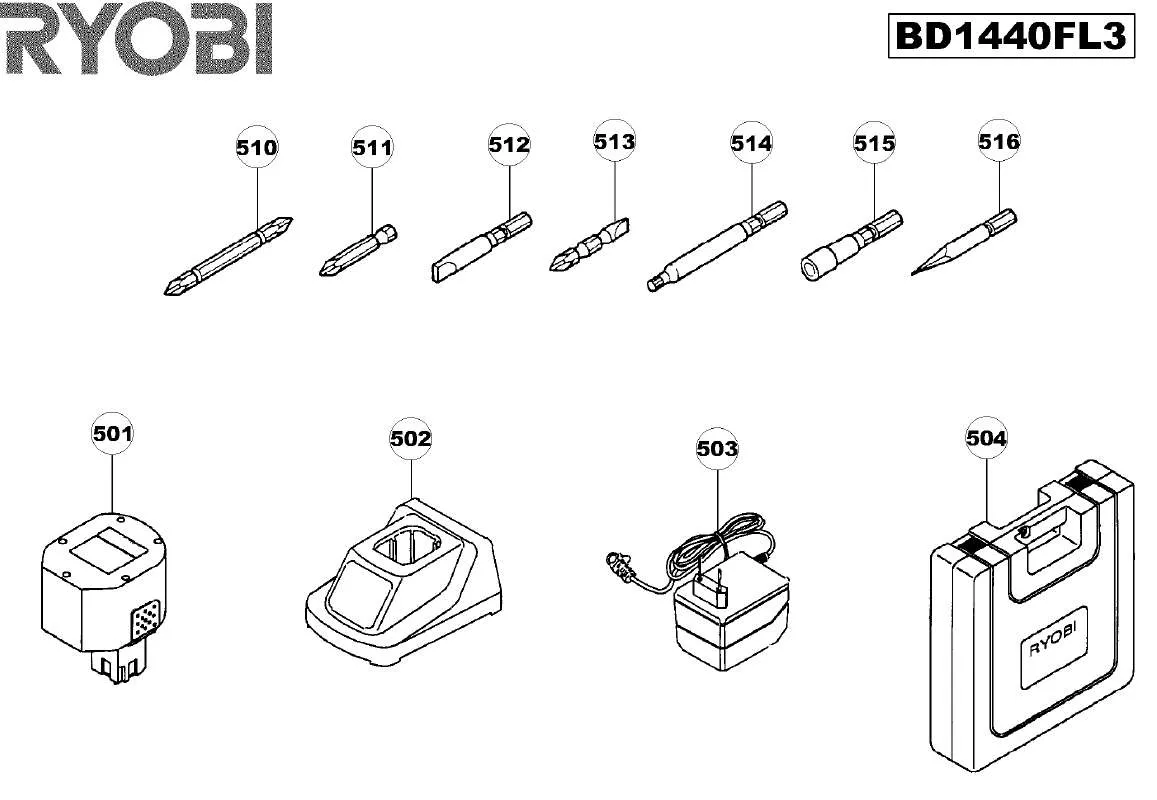 Mode d'emploi RYOBI BD1440FL3