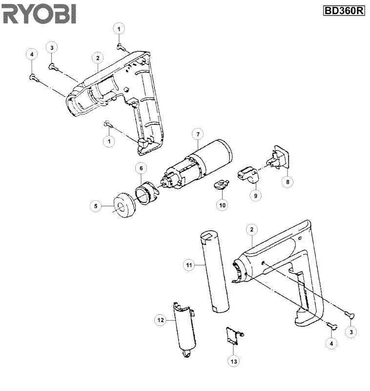 Mode d'emploi RYOBI BD360R