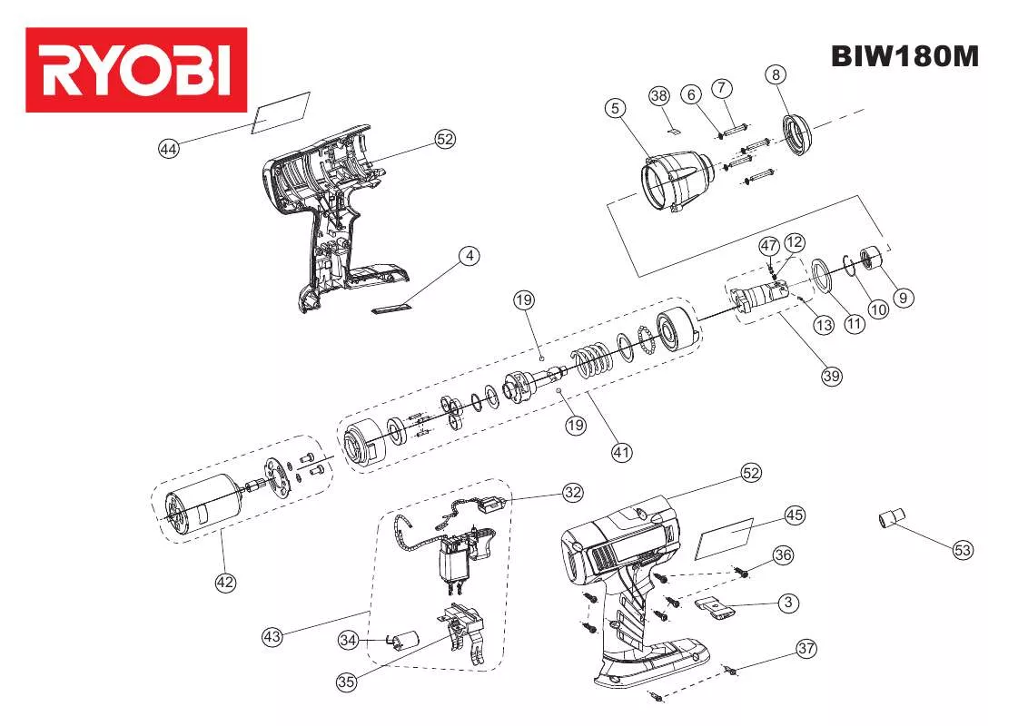 Mode d'emploi RYOBI BIW180M