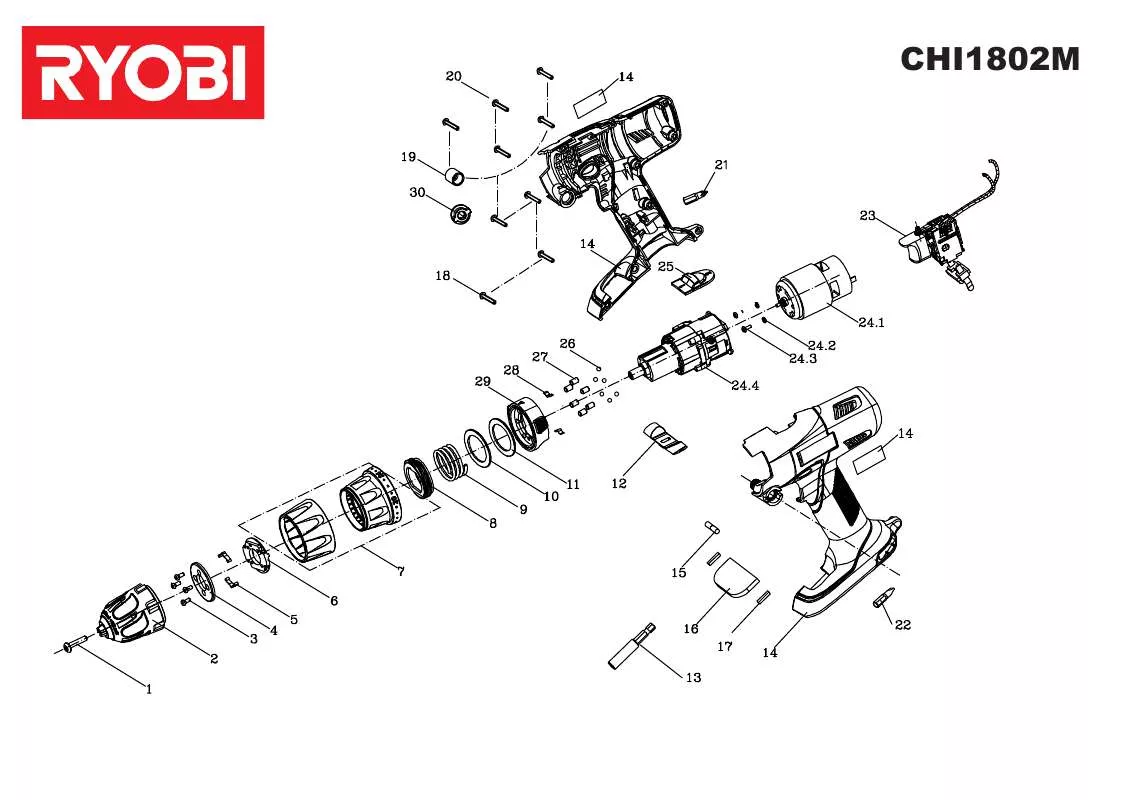 Mode d'emploi RYOBI CHI1802M