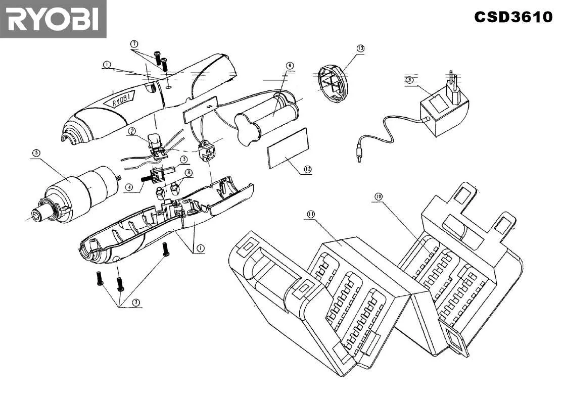 Mode d'emploi RYOBI CSD3610